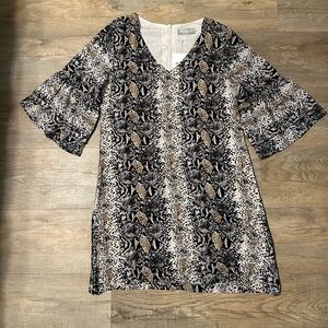 NWT Elegant Snake Print Patterned Dress